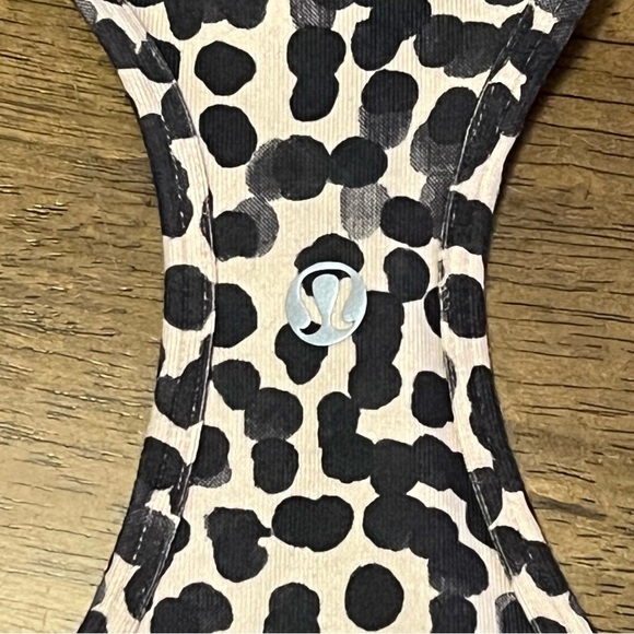Lululemon Cool Racerback Ace Spot Grain Black Size 4 Women’s - Picture 2 of 9